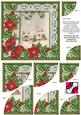 Winter Pub Red Poinsettia 6in Duo Corner Stacker