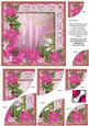 Pink Candle Poinsettia 6in Duo Corner Stacker