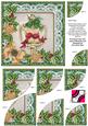 Lovebirds Green Poinsettia 6in Duo Corner Stacker