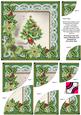 Elegant Tree Green Poinsettia 6in Duo Corner Stacker