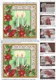 Candle Duo Poinsettia Tea 5inch 3D Paper Weaving Sheet