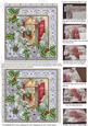 Christmas Door Poinsettia Blue 5inch 3D Paper Weaving Sheet