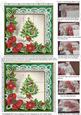 Elegant Tree Red Poinsettia Green 5in 3D Paper Weave Sheet
