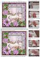 Pretty Snowscene Poinsettia Purple 5in 3D Paper Weave Sheet