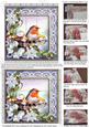 Robin 1 Ice Poinsettia Tex Blue 5in 3D Paper Weave Sheet
