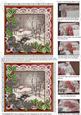 Winter Walk Poinsettia Tex Dark Red 5in 3D Paper Weave Sheet