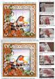 Robin1 Poinsettia Tex Burnt Orange 5in 3D Paper Weave Sheet