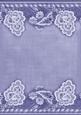 Blue Grunge Floral Wallpaper Border A4 Backing Paper