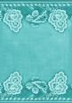 Teal Grunge Floral Wallpaper Border A4 Backing Paper