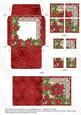 Red Poinsettias Mini Card Envelope Quad Stacker
