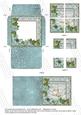 New Church Teal Poinsettia Mini Card Envelope Quad Stacker