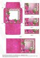Pink Candle Poinsettia Mini Card Envelope Bottom Stacker