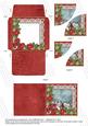Rooftops Red Poinsettia Mini Card Envelope Duo Stacker
