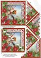 Red Robin Red Poinsettia 5in Wavy Triangle Stacker