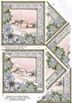Snow Village Silver Poinsettia 5in Wavy Triangle Stacker