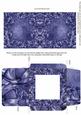 Floral Edger Blue Midi Card and Envelope Sheet