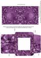 Floral Edger Purple Midi Card and Envelope Sheet