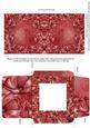 Floral Edger Red Midi Card and Envelope Sheet