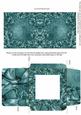 Floral Edger Teal Midi Card and Envelope Sheet