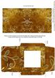 Gold Swirl Dark Gold Midi Card and Envelope Sheet