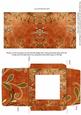 Gold Swirl Dark Orange Midi Card and Envelope Sheet