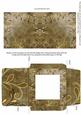Gold Swirl Dark Tea Midi Card and Envelope Sheet