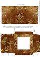 Gold Swirl Dark Vintage Tea Midi Card and Envelope Sheet