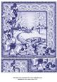 Pretty Snowscene Blue Tone Poinsettia 8in Picture Topper