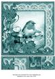 Robin 1 Teal Tone Poinsettia 8in Picture Topper