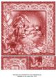 Snowy Village Red Tone Poinsettia 8in Picture Topper