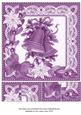 Christmas Bells Lilac Tone Poinsettia 8in Picture Topper
