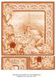 Church Village Orange Tone Poinsettia 8in Picture Topper