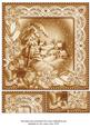 Snowy Village Tea Tone Poinsettia 8in Picture Topper