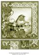 Robin 1 Olive Tone Poinsettia 8in Picture Topper