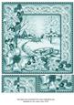 Pretty Snowscene Teal Tone Poinsettia 8in Picture Topper