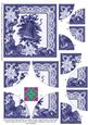 Christmas Bells Blue Tone 5in Quad Round Corner Stacker