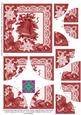 Christmas Bells Red Tone 5in Quad Round Corner Stacker