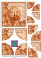 Christmas Lantern Orange Tone 5in Quad Round Corner Stacker