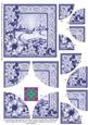 Pretty Snowscene Blue Tone 5in Quad Round Corner Stacker