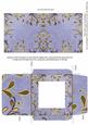 Gold Swirl Blue Linen Midi Card and Envelope Sheet