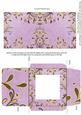 Gold Swirl Lilac Linen Midi Card and Envelope Sheet