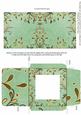 Gold Swirl Mint Linen Midi Card and Envelope Sheet