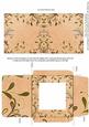 Gold Swirl Orange Linen Midi Card and Envelope Sheet
