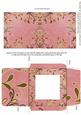 Gold Swirl Pink Linen Midi Card and Envelope Sheet
