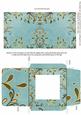 Gold Swirl Teal Linen Midi Card and Envelope Sheet