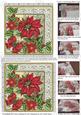 All Red Poinsettia Olive 5inch 3D Paper Weaving Sheet