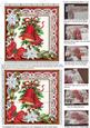 Christmas Bells Red Poinsettia 5inch 3D Paper Weaving Sheet