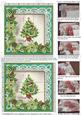 Elegant Tree Poinsettia Green 5inch 3D Paper Weaving Sheet