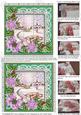 Pretty Snowscene Lilac Green 5inch 3D Paper Weaving Sheet