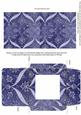 Blue Entwined Glitter Floral Midi Card Envelope Sheet